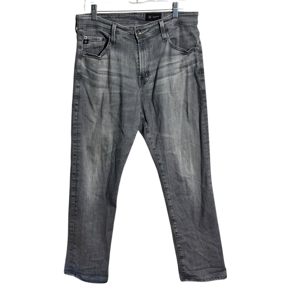 Adriano Goldschmied Jean Men 33x34 Gray Everett Slim Straight Leg Casual Minimal